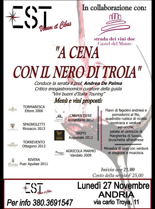 Uva di Troia Andria nov 17