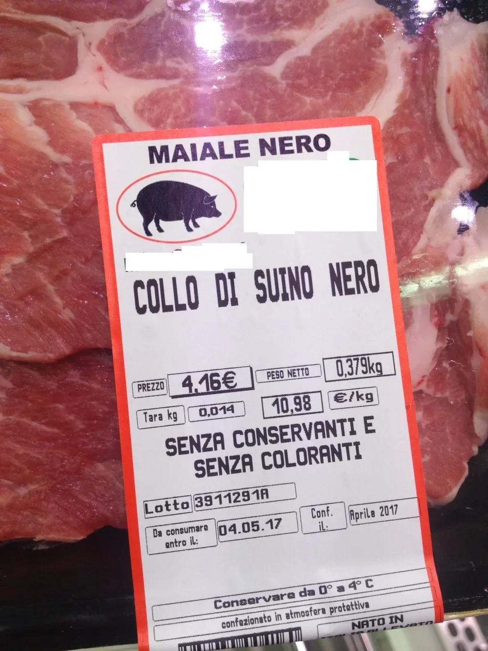 Carne di suino nero dubbia
