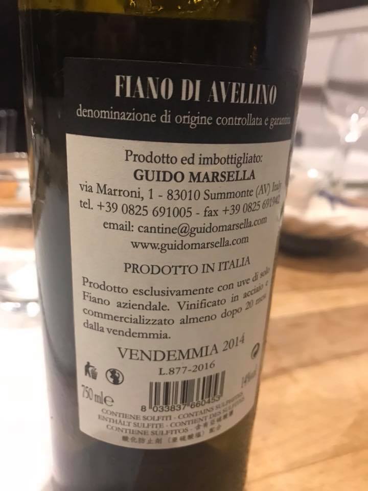 Fiano di Avellino 2014 Guido Marsella