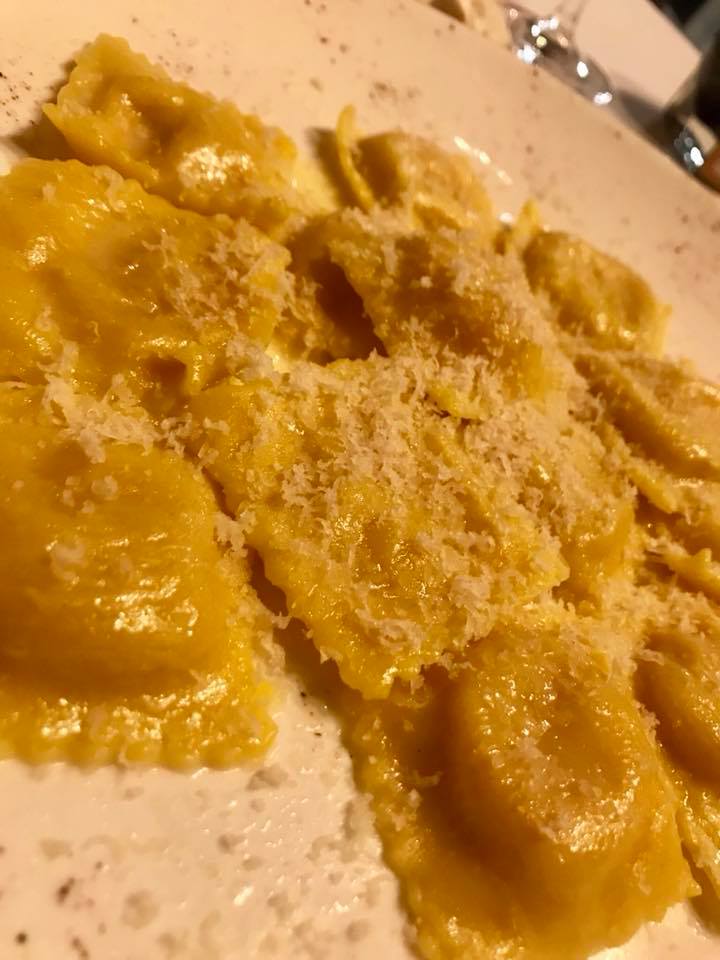 Antica Osteria del Mirasole, ravioli di zucca