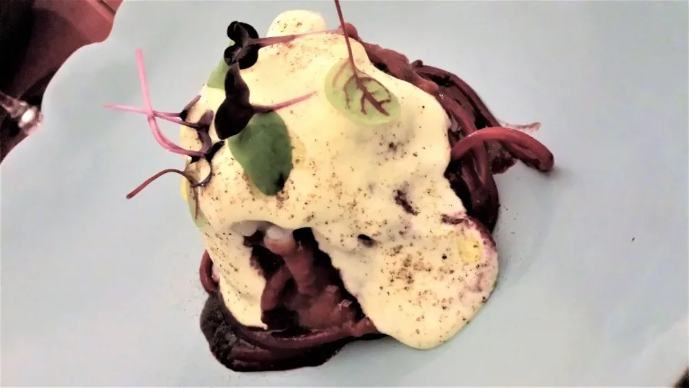 Capocotta, Spaghettoro salsa barbeQUE e gamberi