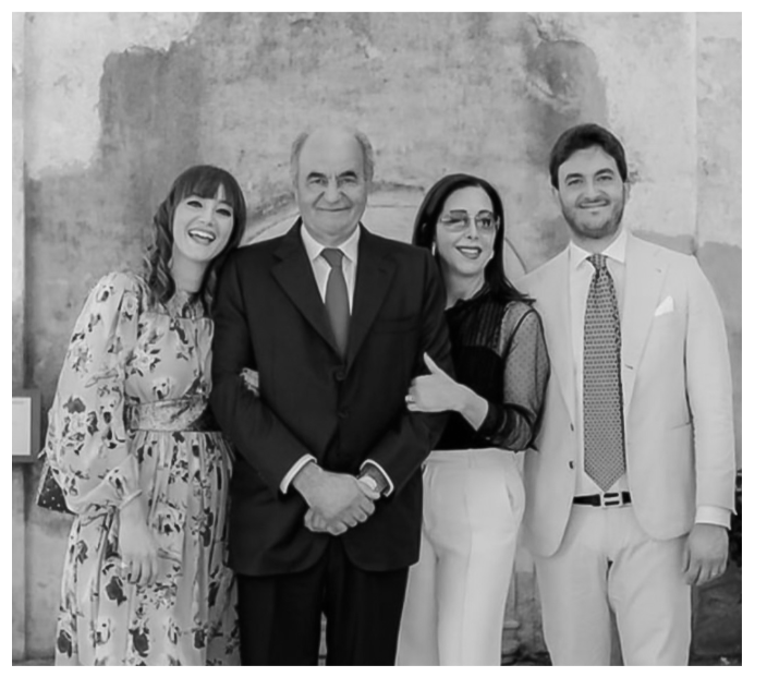 Giusye Peppino Pagano con i figli Andrea e Salvatore