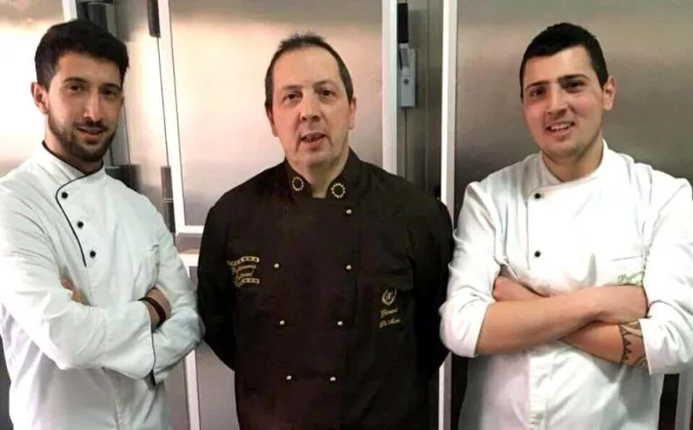 Pasticceria Festival, Giovanni Di Muro con i figli Tommaso a sinistra e Marco