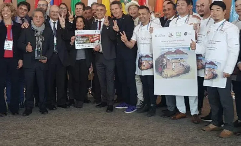 L'arte dei pizzaioli napoletani Patrimonio dell'Umanità, foto ricordo a Seul