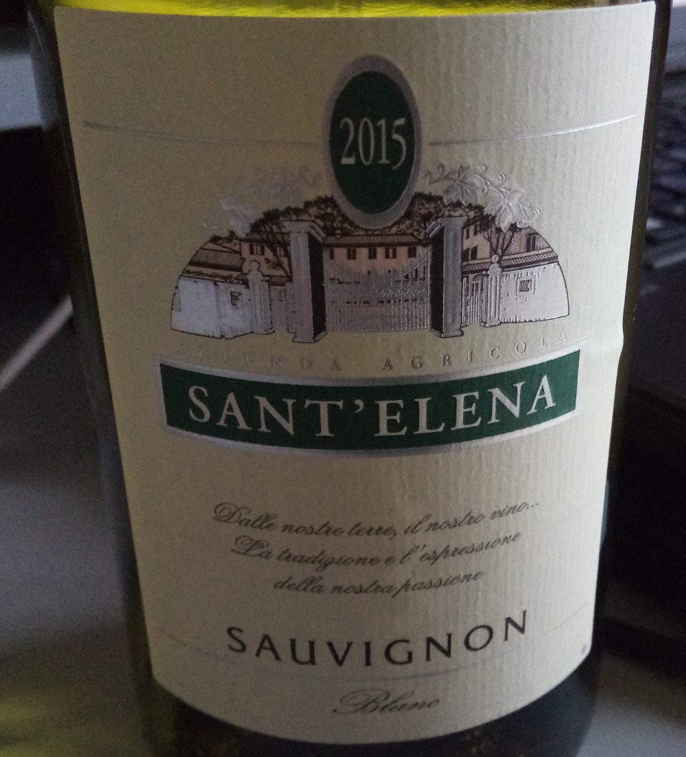 Sauvignon Blanc Rive Alte Friuli Isonzo Dop 2015 Sant'Elena