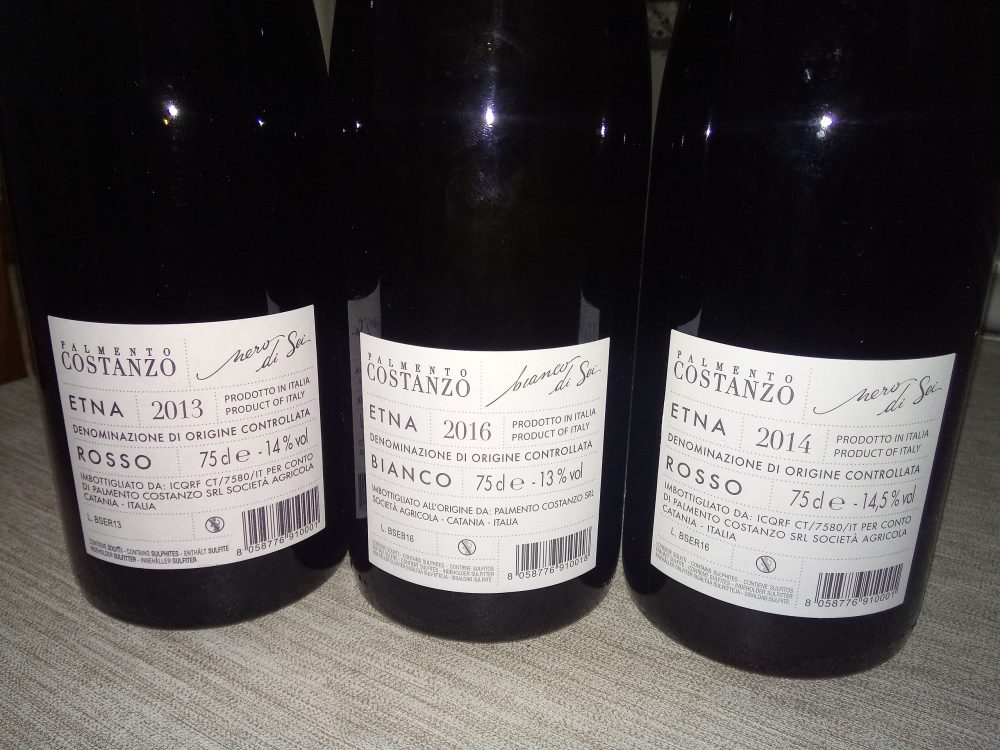 Controetichette vini di Costanzo Palmento