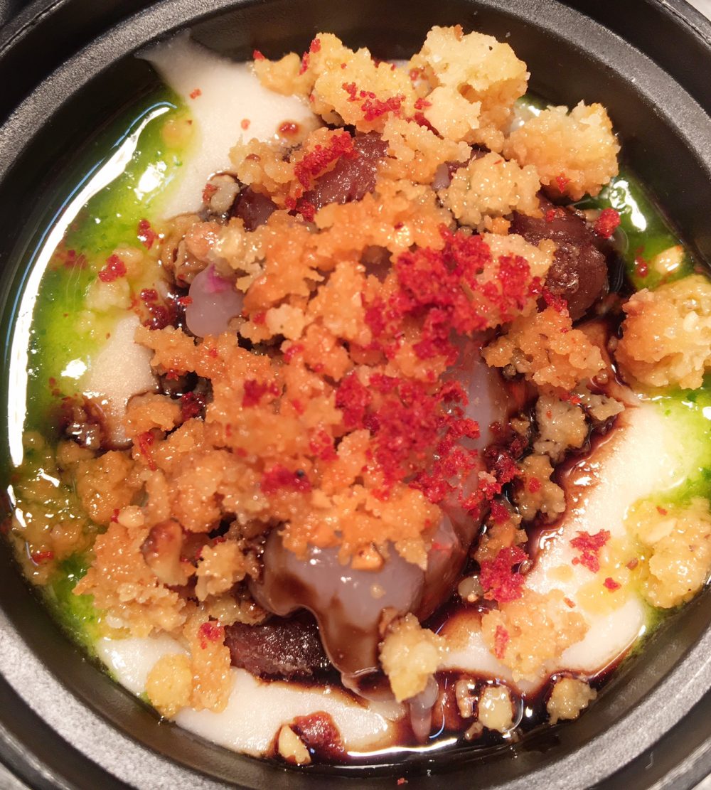 Pig. Salvatore Avallone - zuppetta di fagioli, musetto, gambero viola e nocciole