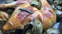 Pollo con carciofi