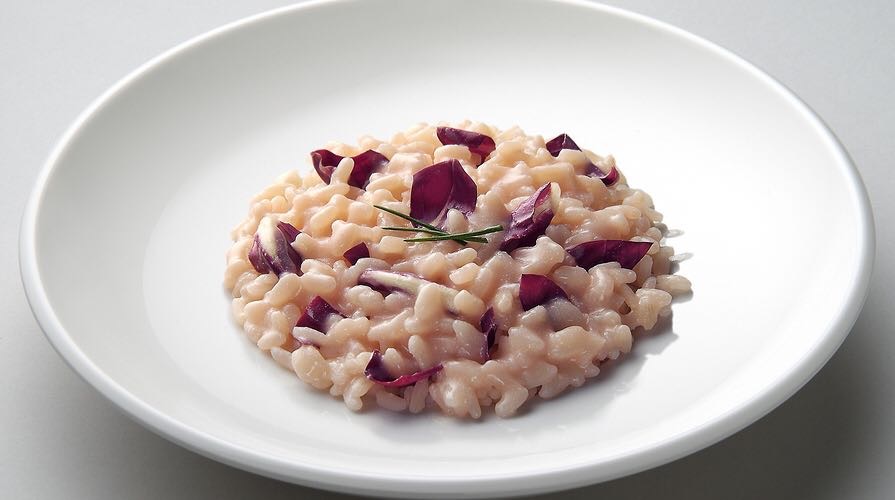 Risotto baccala' provola e radicchio