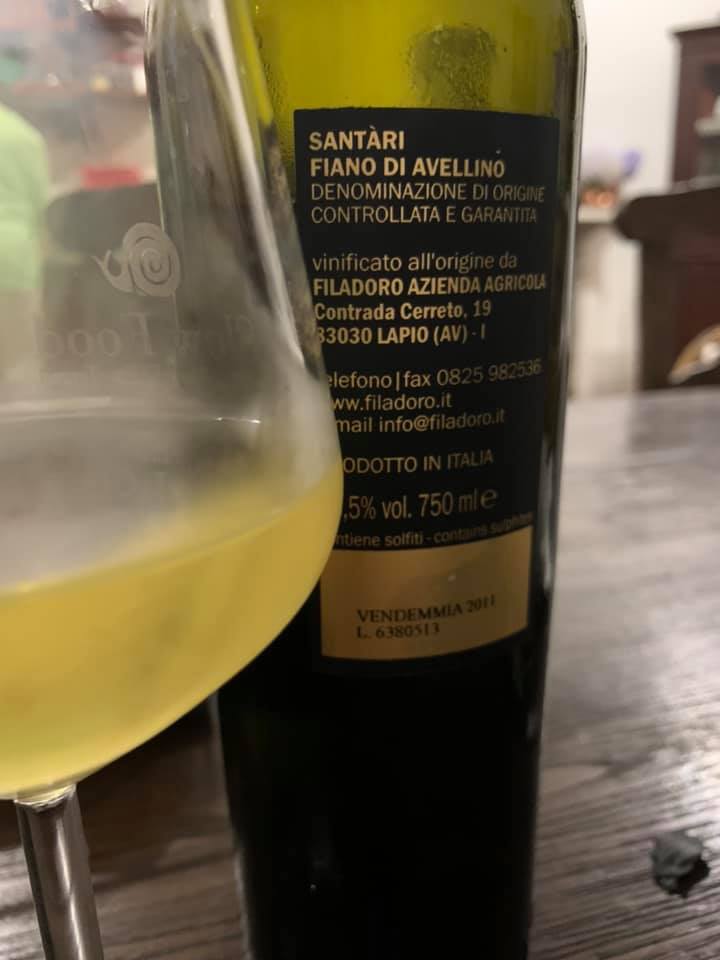 Santari Fiano 2011 docg Filadoro