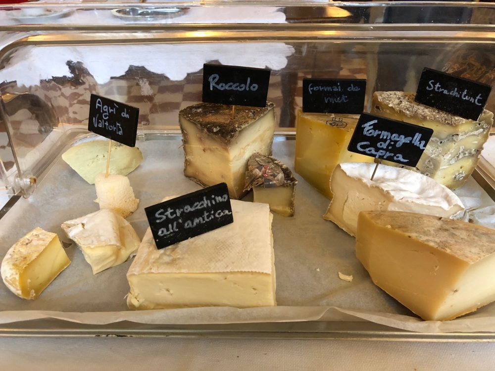 Trattoria Visconti, una parte dei loro formaggi