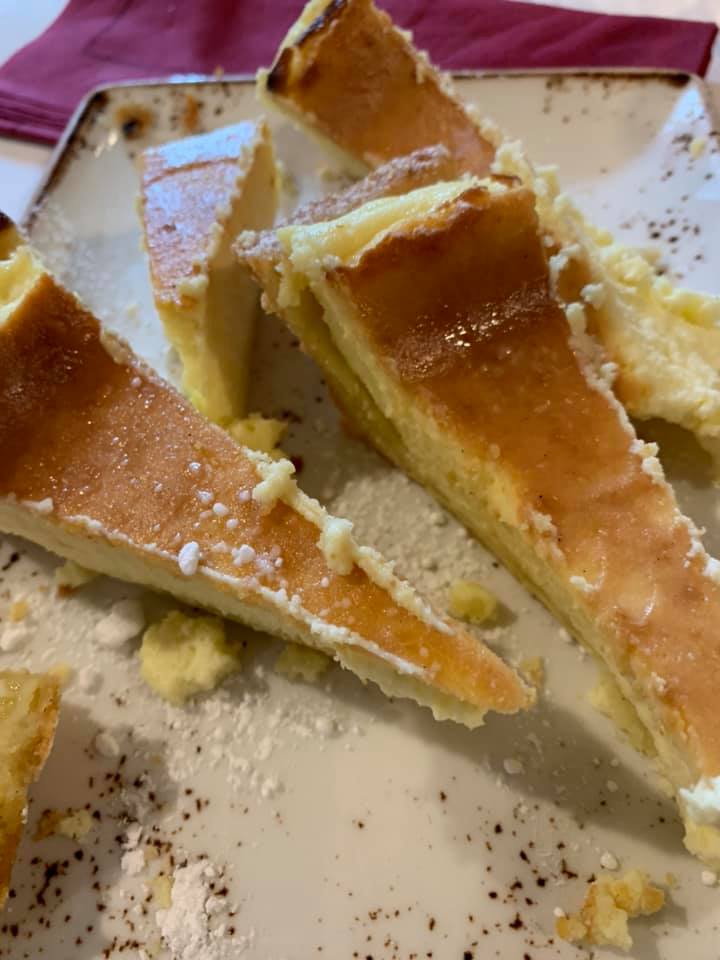 Trattoria NU, torta di ricotta e mele