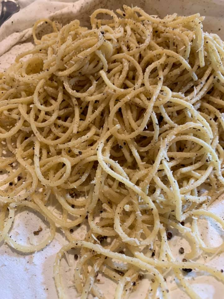 Trattoria NU, cacio e pepe finale