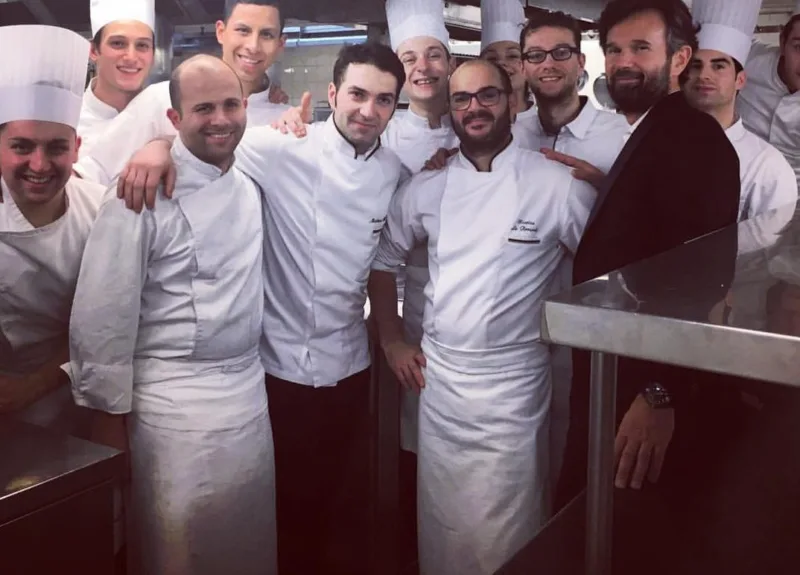 Domenico Candela a Ledoyen con Martino Ruggeri e Carlo Cracco