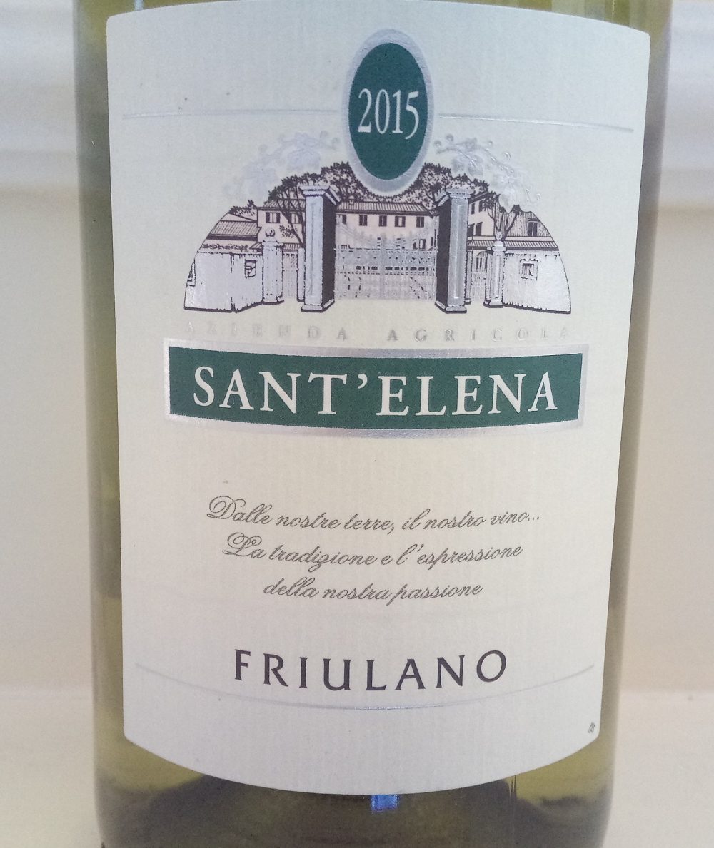 Friulano Isonzo Doc Rive Alte 2015 Sant'Elena