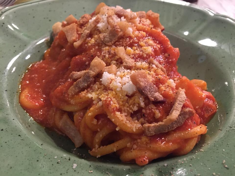 Santo Palato, spaghettone all'amatriciana