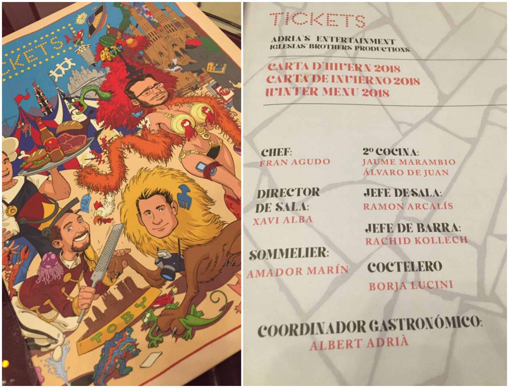 Tickets, il menu' e la squadra