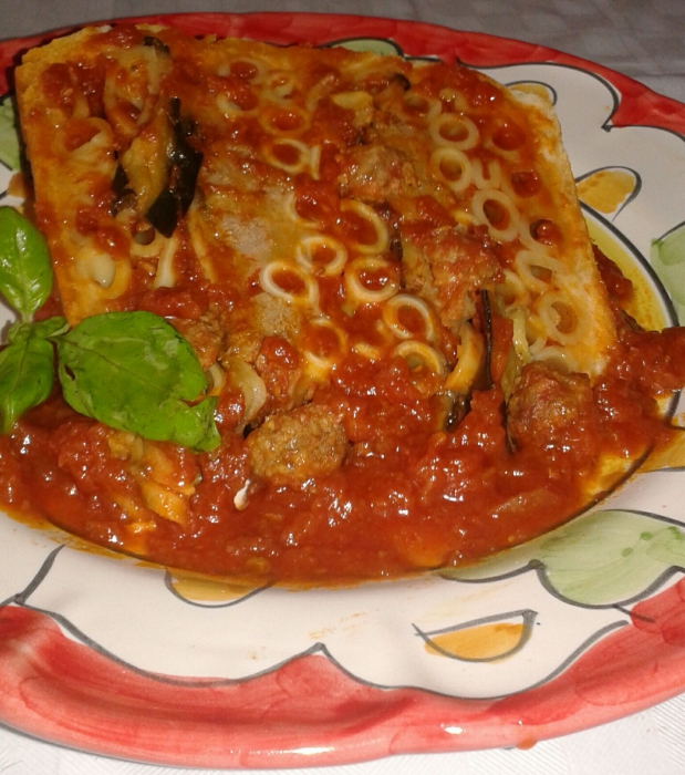 Timballo di maccheroni al ragu'