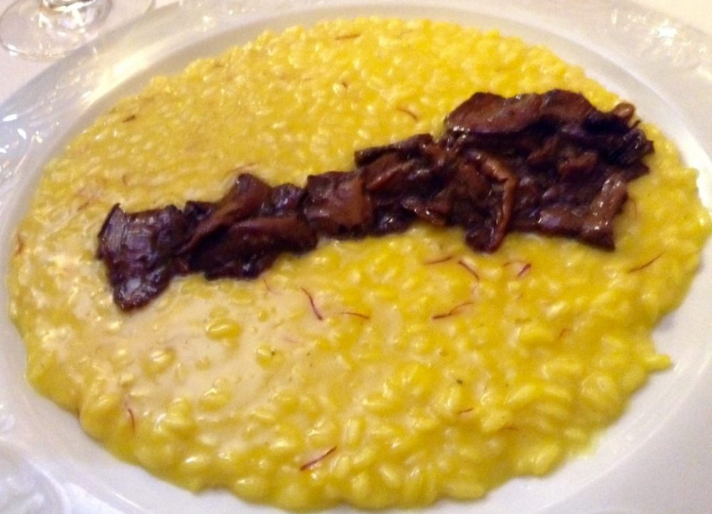 Buona Condotta, Ornago, risotto alla milanese con funghi secchi