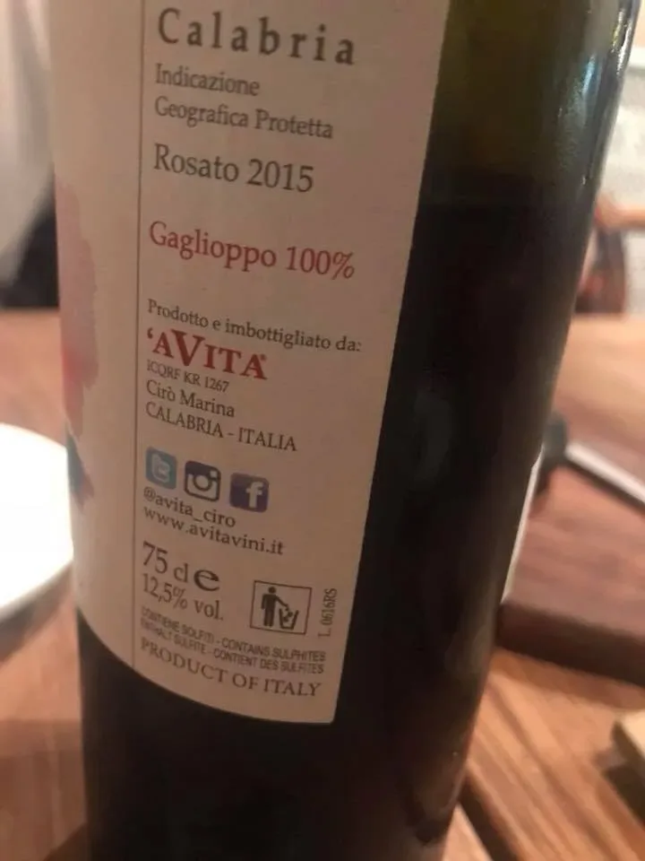 Cirò rosato 'a Vita