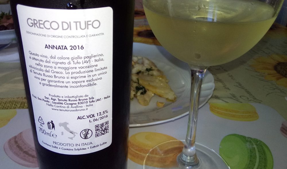 Controetichetta Greco di Tufo Docg 2016 Tenuta RussoBruno