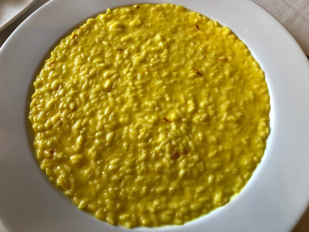 La Piazzetta, Montevecchia, risotto alla milanese