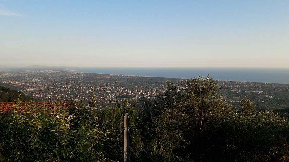 La vista dall'agriturismo