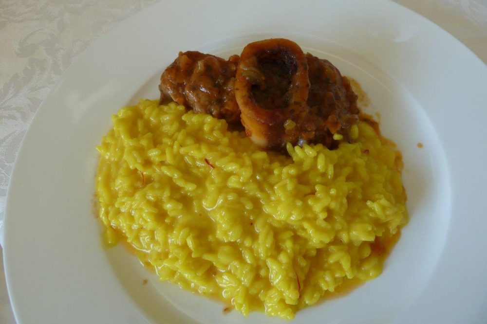 Pierino Penati, una stella Michelin, ossobuco con risotto