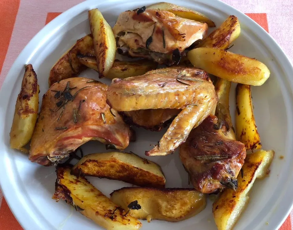 Pollo arrosto con patate