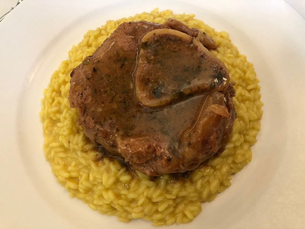 Trattoria Risorgimento, Pioltello, ossobuco con risotto