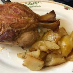 Trattoria Risorgimento, Pioltello, stinco di maiale con patate al forno
