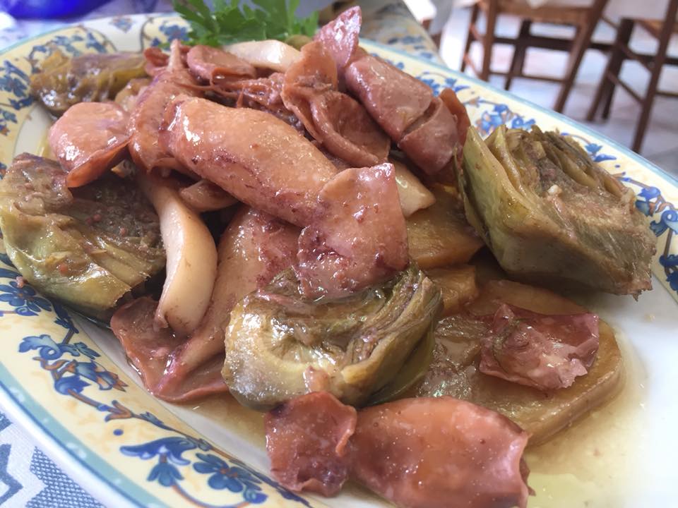 Paisa', totani, patate e carciofi di Paestum