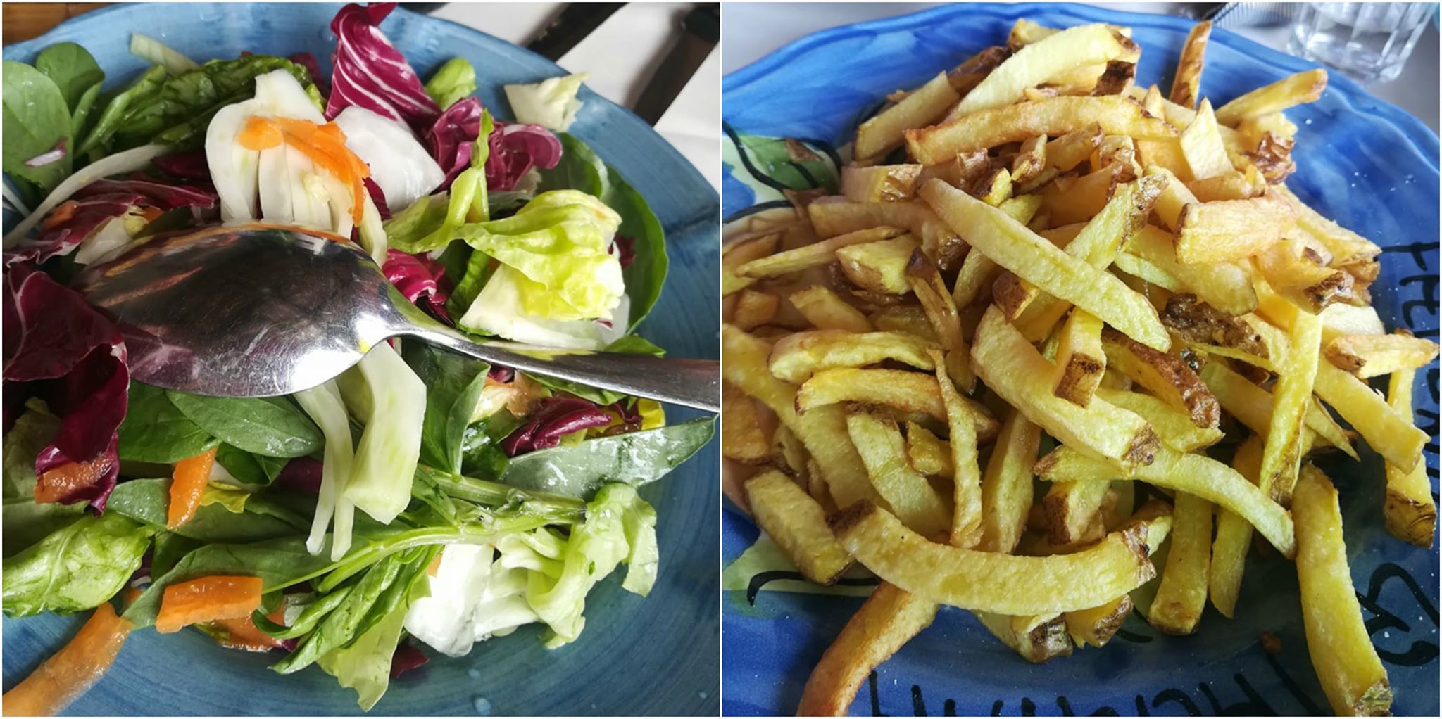 La Tagliata - insalata e patatine fritte