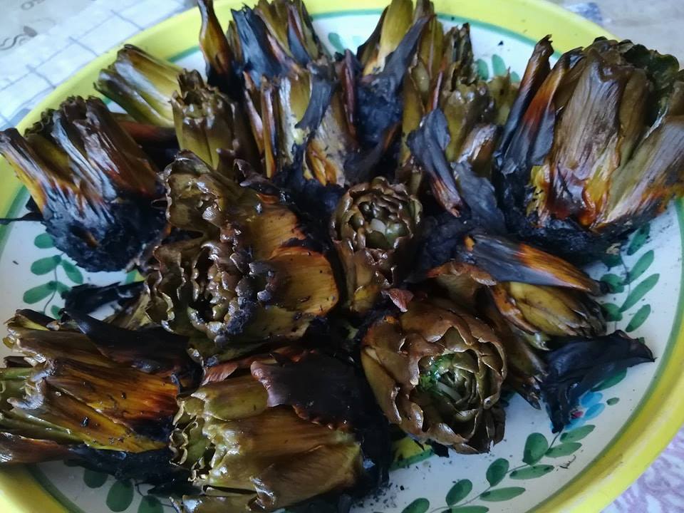 I carciofi alla brace