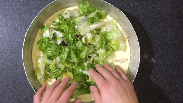 Pizza di scarole, preparazione