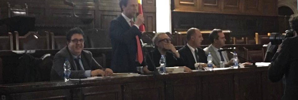 La presentazione con Massimo Bottura: Maurizio Cortese, raffaele Borriello e il sindaco De Magistris