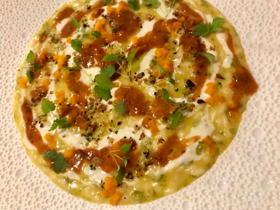 I Portici. Risotto alla Zucca, Ricci, Alghe e Lime