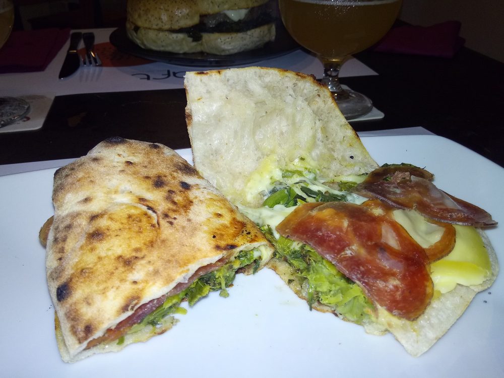 Draft Beer and Food Panuozzo aperto