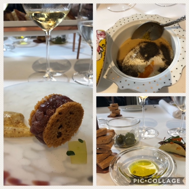 I piatti abbinati ai vini di Castel de Paolis - Crudo d’oca, uovo in cocotte su crema di patate e polvere di te'