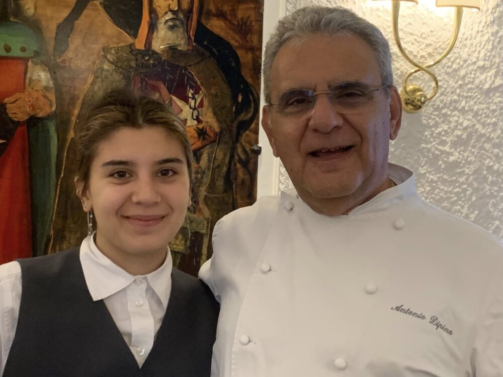 La Caravella Amalfi, Antonio Dipino con la figlia Anna Lara