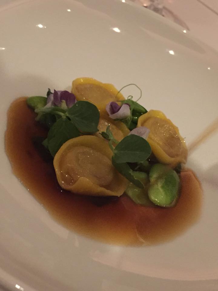 Eleven Madisn Park, tortelloni with braised Lamb and fava greens