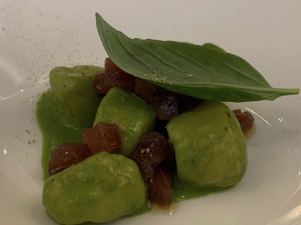 La Caravella Amalfi, dunderi al basilico e colatura di alici