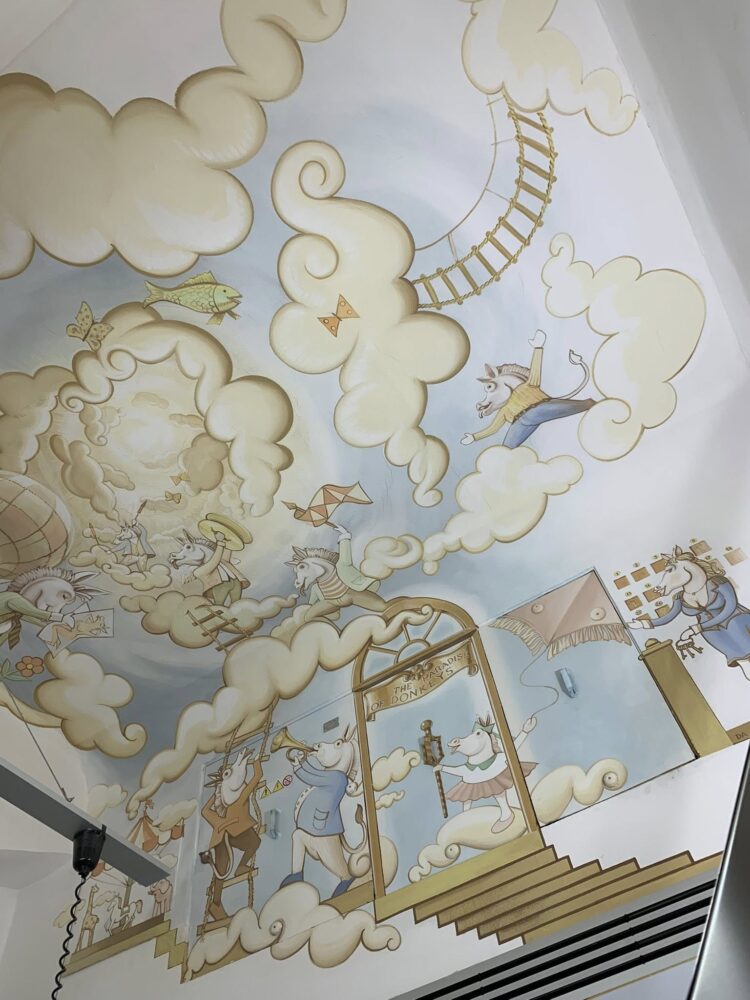 La Caravella Amalfi, il soffitto della cucina- il Paradiso dei ciucci