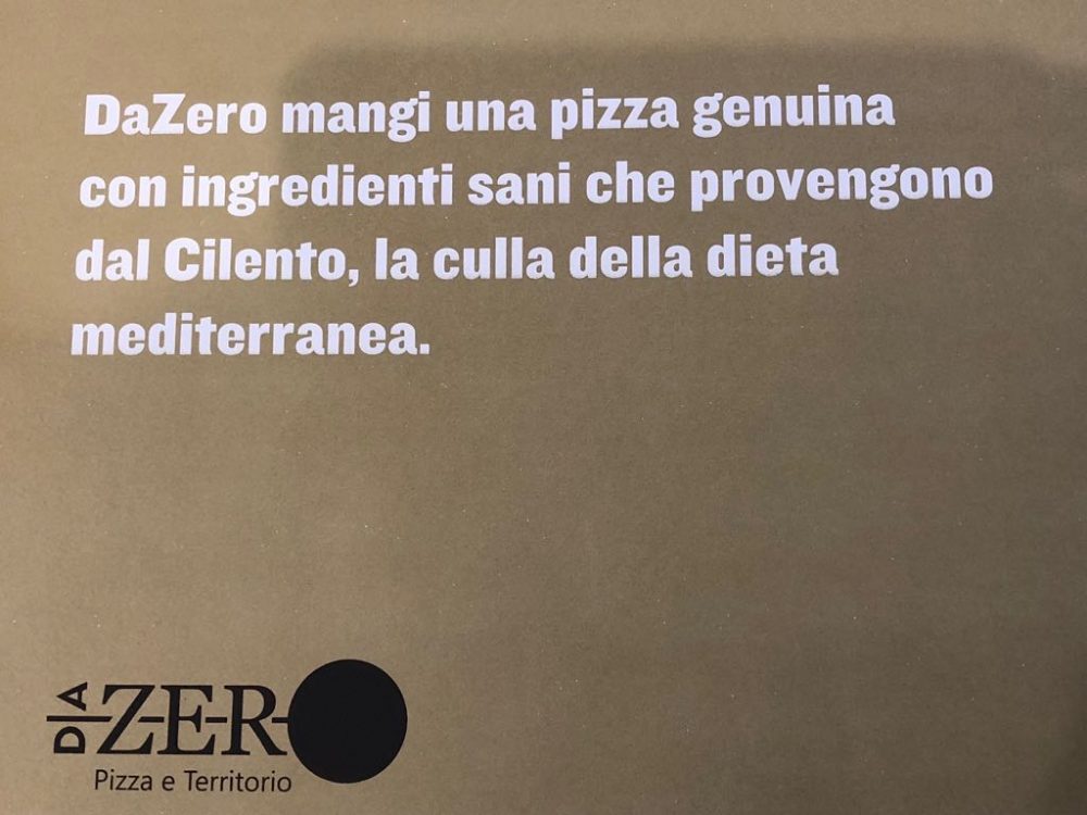 Da Zero, Pizza e territorio