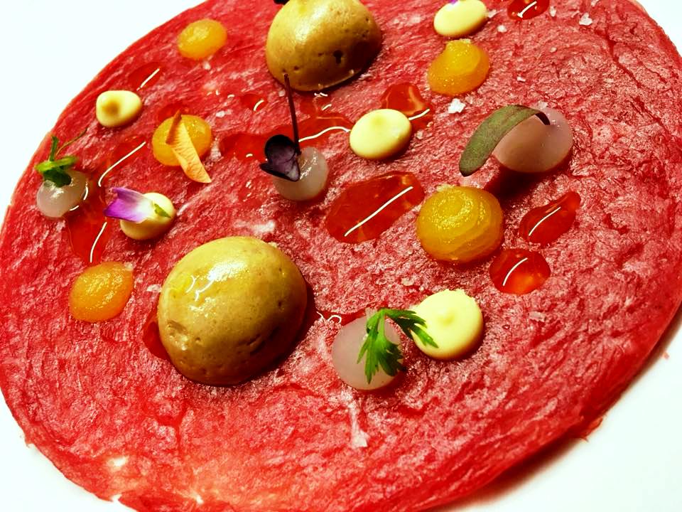 Habitue' - Vin & Cusine - Carpaccio di Manzo & Semifreddo di Foie Gras