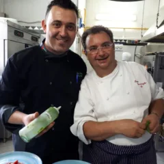 Paolo Gramaglia chef Emiro Abu Dhabi in cucina al President