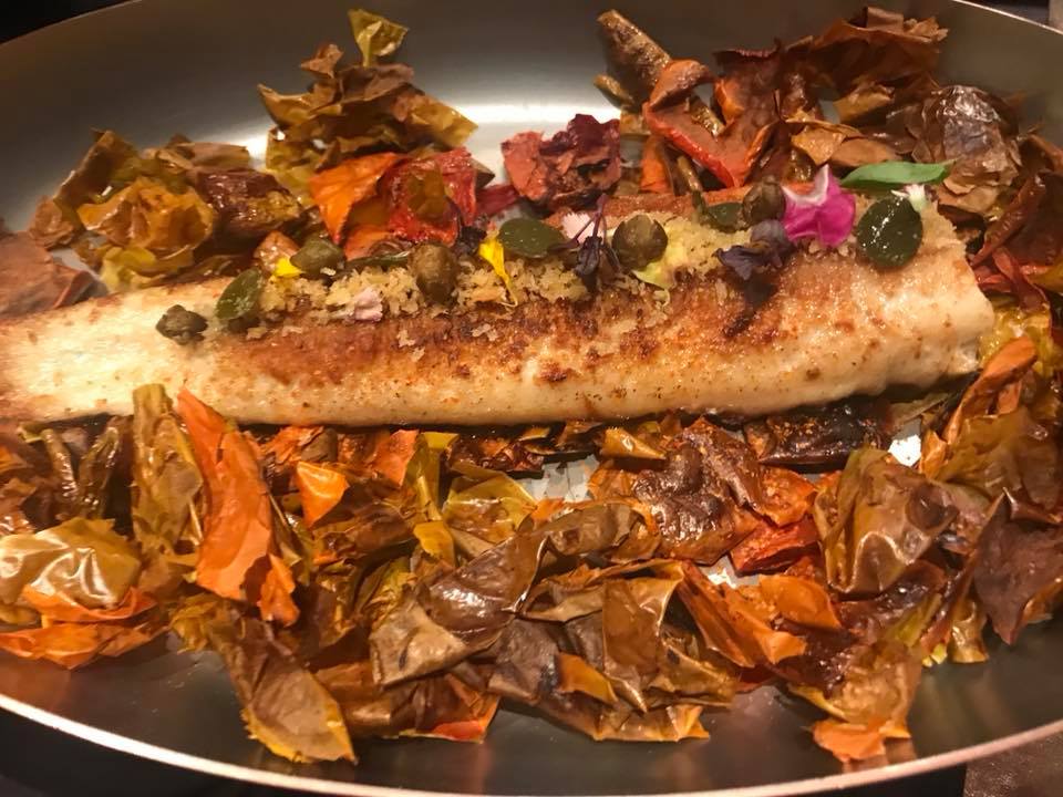 Grand Hotel Parker’s Pizzaiola, sogliola con pomdoorini del piennolo dop, origano, oive taggiasche e cappero siciliano