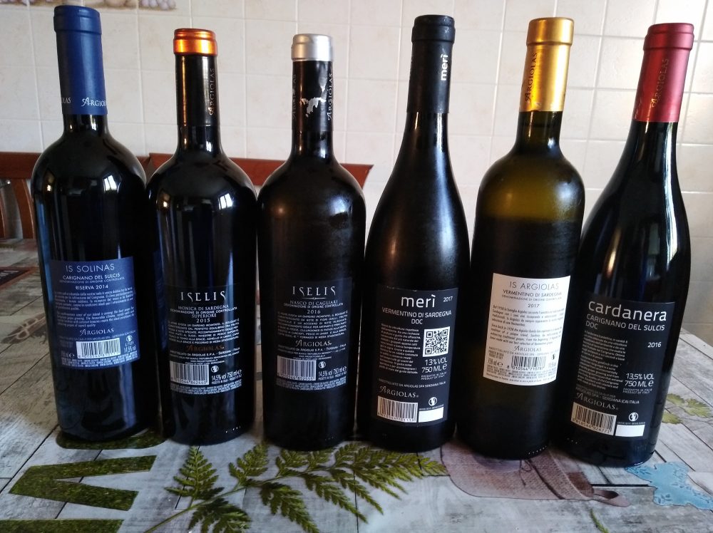 Controetichette vini Argiolas