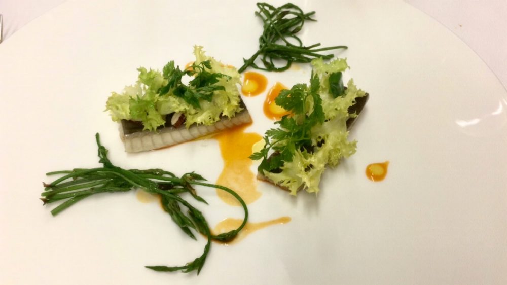 La Locanda Relais Sant’Uffizio - Anguilla insalatina con olio affumicato