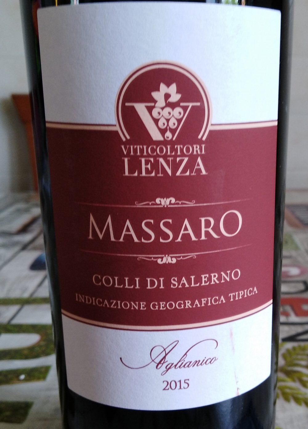 Massaro Rosso Aglianico Colli di Saslerno Igt 2015 Lenza